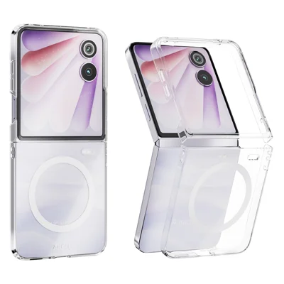 ABEEL til Honor Magic V Flip 2 Magnetisk Case Gennemsigtig PC Anti-skrab Telefonbeskyttelse
