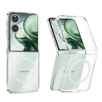 ABEEL For Xiaomi Mix Flip 2 Magnetic Case Clear PC Anti Scratch Phone Cover