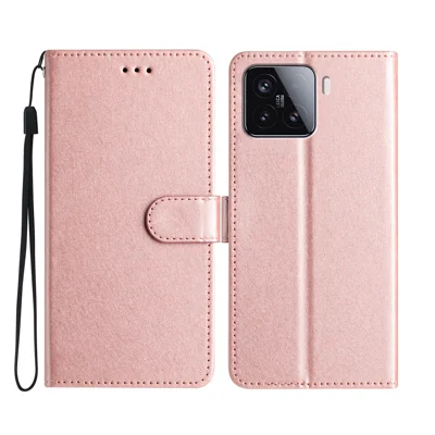 For Xiaomi 15T Wallet Case Leather Folio Phone Cover Magnetic Clasp - Rose Gold