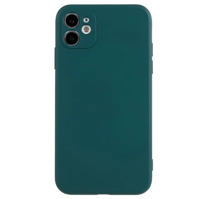 AMORUS For iPhone 11 Case Precise Cutouts TPU Fiber Lining Shockproof Phone Cover - Army Green