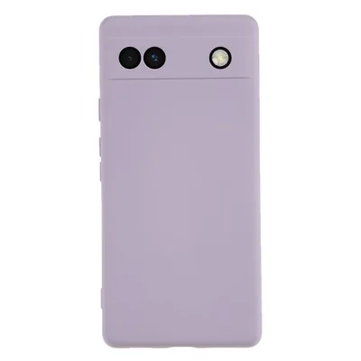 AMORUS For Google Pixel 6a Case Precise Cutouts TPU Fiber Lining Shockproof Phone Cover - Purple