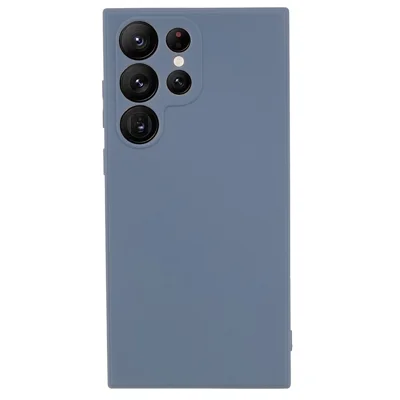AMORUS For Samsung Galaxy S22 Ultra 5G Case Precise Cutouts TPU Fiber Lining Shockproof Phone Cover - Lavender Grey