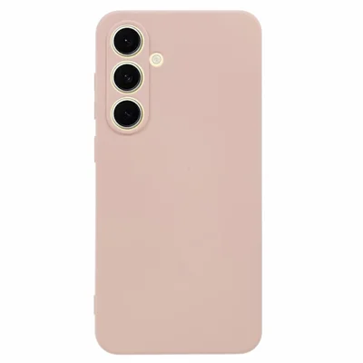 AMORUS For Samsung Galaxy S24 FE Case Precise Cutouts TPU Fiber Lining Shockproof Phone Cover - Pink