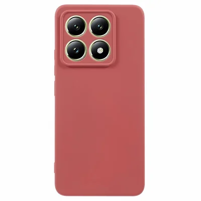 AMORUS For Xiaomi 14T Pro Case Precise Cutouts TPU Fiber Lining Shockproof Phone Cover - Hawthorn Red