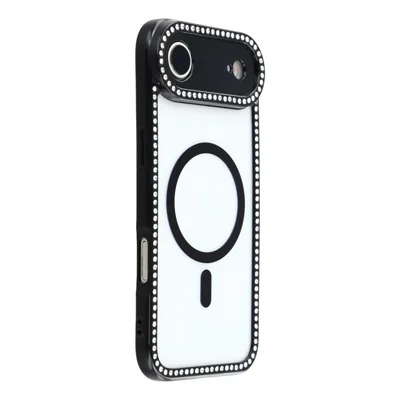 Til iPhone Air Case Kompatibel med MagSafe Skinnende Strassdekoration TPU + PC Klar Telefon Bagdæksel - Sort
