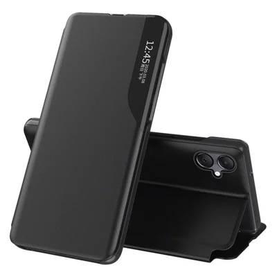 For Samsung Galaxy A07 4G Phone Case Folio Flip PU Leather Stand Cover - Black
