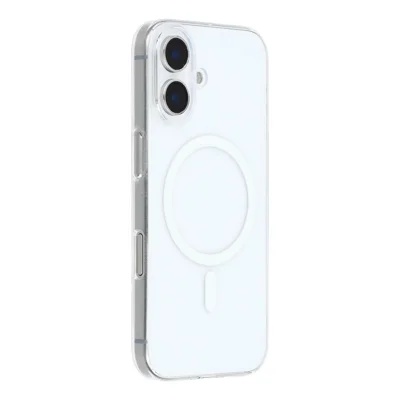 For iPhone 17 Crystal Clear Case Compatible with MagSafe Hard PC Phone Cover - Transparent White