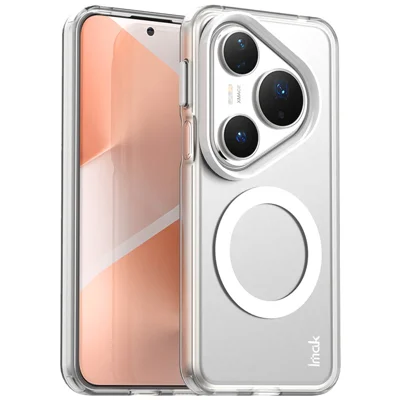 IMAK voor Huawei Pura 80 Pro / Pura 80 Pro+ hoes compatibel met MagSafe PC + TPU beschermende telefoon achtercover - Wit