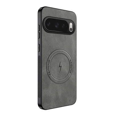 WANLONFENG For Google Pixel 10 Magnetic Case  SD1 Series Nappa Texture PC TPU Phone Cover - Grey