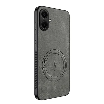 WANLONFENG For Samsung Galaxy A08 4G / A07 4G Magnetic Case  SD1 Series Nappa Texture PC TPU Phone Cover - Grey