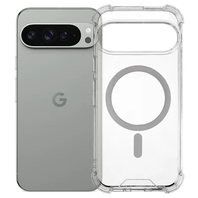 For Google Pixel 10 Pro XL Magnetic Case 1.5mm Shockproof Clear Phone Back Cover