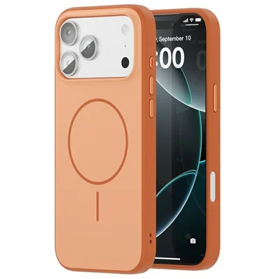For iPhone 18 Pro Max / 17 Pro Max Case Compatible with MagSafe Shockproof TPU PC Phone Back Cover - Orange