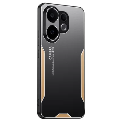 For vivo V60 5G Phone Case Aluminium Alloy TPU PC Back Cover - Gold