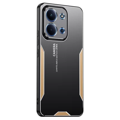 Phone Case for Xiaomi Redmi 15C 4G (EU) (173mm) / 15C 5G (EU) (173mm) / Poco C85 4G (173mm) Aluminium Alloy TPU PC Back Cover - Gold