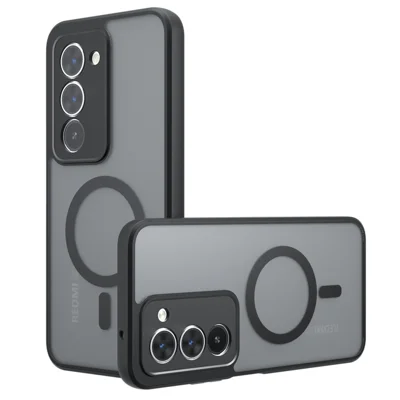 For Xiaomi Redmi 15 4G (EU) (171mm) / 15 5G (EU) (171mm) Magnetic Case TPU + PC Matte Skin Touch Phone Cover