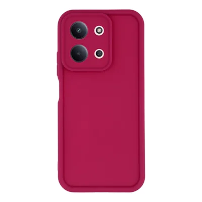 For Xiaomi Redmi 15C 4G (Global) (171mm)  /  Poco C85 4G (171mm) Case Grooved Design TPU Anti Slip Phone Cover - Red