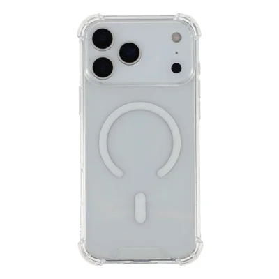 For iPhone 17 Pro Max Case Compatibel met MagSafe 1,5 mm Stootvaste Transparante Telefoonhoes