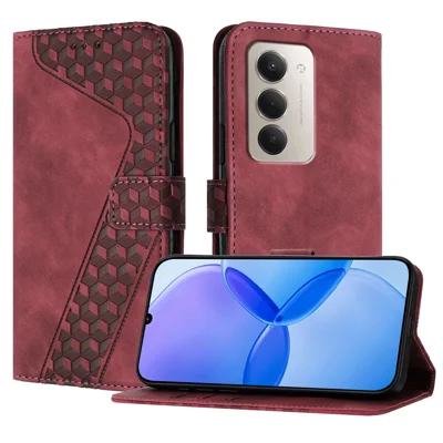 For Xiaomi Redmi 15 4G (EU) (171mm) / Xiaomi Redmi 15 5G (EU) (171mm) Leather Case 7-Shaped Pattern Wallet Stand Shockproof Phone Cover - Brown