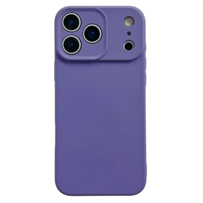 For iPhone 17 Pro Max Case Minimalist Solid Color Anti-scratch TPU Phone Cover with Soft Lining - Dark Purple