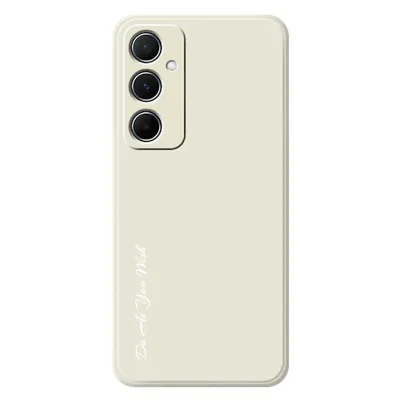 DO AS YOU WISH Voor Samsung Galaxy A55 5G Hoesje Rechte Rand TPU Telefoon Achterkant Precieze Uitsparingen - Wit