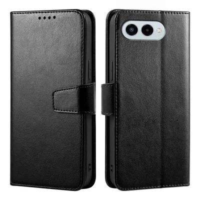 For T-Mobile REVVL 8 Case Stand Card Holder Wallet Leather Phone Cover - Black