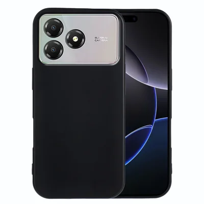 For ZTE Blade A36 TPU Case Soft Matte Anti-fingerprint Phone Back Cover - Sort