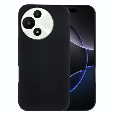 For TCL 60 SE / TCL 605 4G TPU Case Soft Matte Anti-fingerprint Phone Back Cover - Black