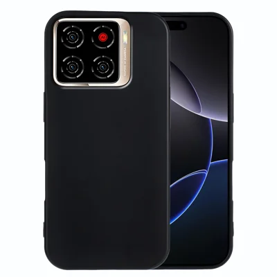 For ZTE Blade A56 Pro TPU Case Soft Matte Anti-fingerprint Phone Back Cover - Black