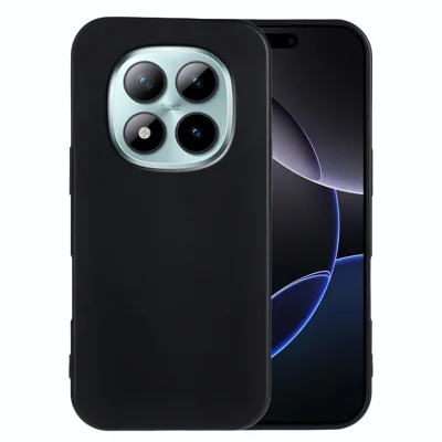 For Xiaomi Poco M8 Pro 5G / Redmi Note 15 Pro+ 5G (Global) TPU Case Soft Matte Anti-fingerprint Phone Back Cover - Black