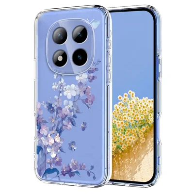 For Xiaomi Poco M8 Pro 5G / Redmi Note 15 Pro+ 5G (Global) Case Butterfly Floral Pattern Printing TPU Phone Back Cover - Violets