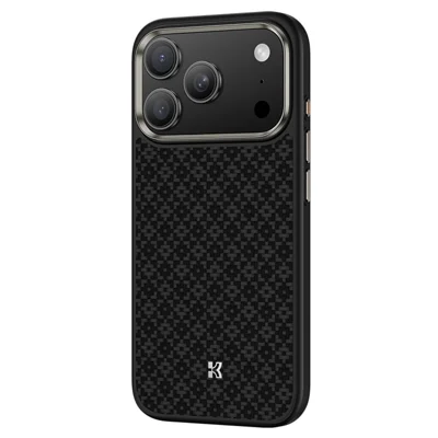 BENKS Y2 For iPhone 17 Pro Case Aramid Fiber Weave Texture Phone Cover Compatible with MagSafe - Black