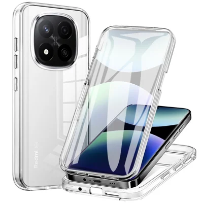 Phone Case For Xiaomi Redmi Note 14 Pro 5G / Note 14 Pro+ 5G / Poco X7 5G TPU Frame Clear Acrylic Back Cover with PET Film