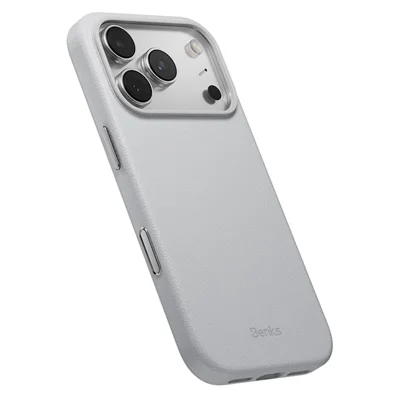 BENKS Q2 For iPhone 17 Pro Mircrofiber Leather + PC + Silicone Phone Case Compatible with MagSafe - White