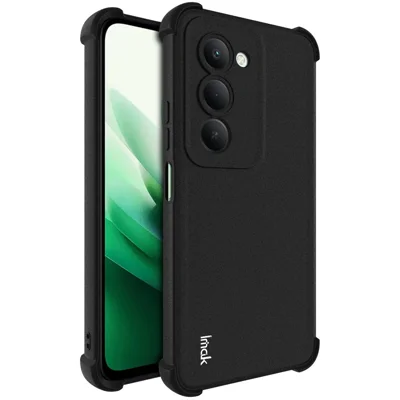 IMAK TPU Case for Xiaomi Redmi 15 4G (EU) (171mm) / Redmi 15 5G (EU) (171mm) / Poco C85 4G (171mm) Airbag Shockproof Protection Phone Cover - Matte Black