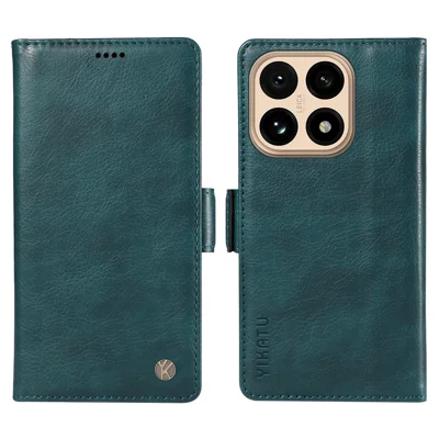 YIKATU For Xiaomi 15T Case  YK-007 Litchi Texture PU Leather Wallet Phone Cover - Blue
