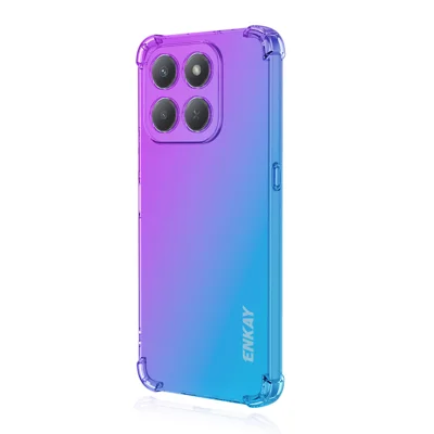 ENKAY For Honor 400 Smart 5G / 4G / X7d 4G TPU Case Thickened Four Corner Drop-proof Phone Back Cover - Purple / Blue