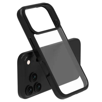 LEREACH TOC Series for iPhone 17 Pro Case TPU + Acrylic Phone Cover - Black