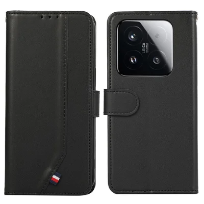 For Xiaomi 15T Case RFID Blocking Flip Leather Phone Cover - Black