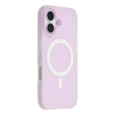 Hoesje voor iPhone 16, compatibel met MagSafe, PC + TPU, mat telefoonhoesje - Paars
