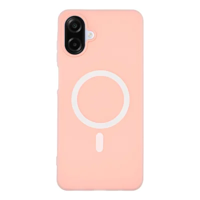 For Samsung Galaxy A06 4G Magnetic Case PC + TPU Frosted Phone Cover - Pink