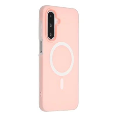 For Samsung Galaxy A36 5G Magnetic Case PC + TPU Frosted Phone Cover - Pink