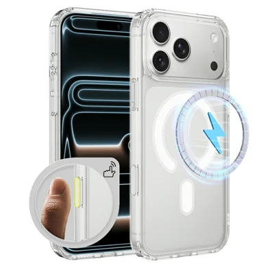 For iPhone 18 Pro Max / 17 Pro Max Case Compatible with MagSafe TPU + Acrylic Phone Cover with Camera Control Button