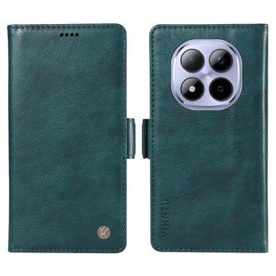YIKATU For Xiaomi Redmi Note 15 Pro 5G (Global) Case YK-007 Litchi Texture PU Leather Wallet Phone Cover - Blue