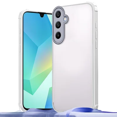 For Samsung Galaxy A16 4G / 5G Case Reinforced Corner Shockproof TPU + Acrylic Phone Cover - White