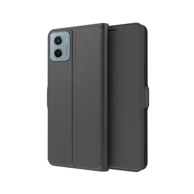 Funda para Motorola Moto G06 4G / G06 Power 4G Antichoques TPU Carcasa Interior de Cuero Funda de Teléfono con Ranura para Tarjeta - Negro