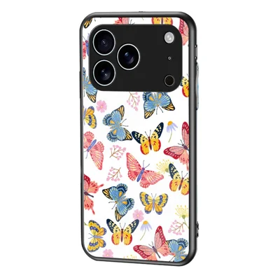 Obudowa na iPhone 17 Pro Max z Motywem Motyla, TPU + Szkło Hartowane, Ochronna Obudowa Telefoniczna - Kolorowy Motyl