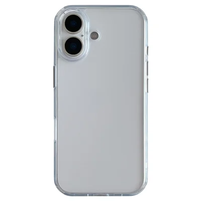 For iPhone 17 Clear Case Shockproof PC + TPU Matte Phone Cover