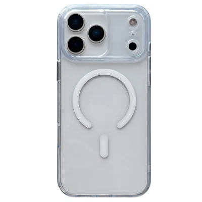 For iPhone 17 Pro Max Magnetic Clear Case PC +TPU Hybrid Phone Cover Compatible with MagSafe