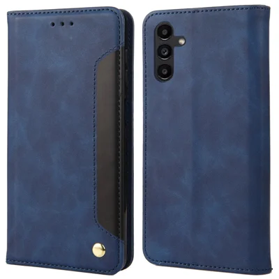 For Samsung Galaxy A18 5G /  A17 4G / 5G Case PU Leather Shockproof Protection Wallet Phone Cover - Blue