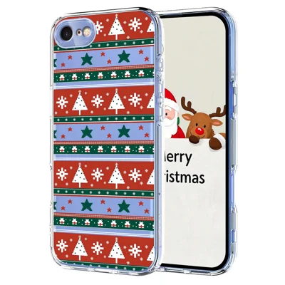 For iPhone 7 4.7 inch / iPhone 8 4.7 inch / iPhone SE (2020) / iPhone SE (2022) Case Christmas Themed Pattern Printing TPU Phone Back Cover - Christmas Ribbons